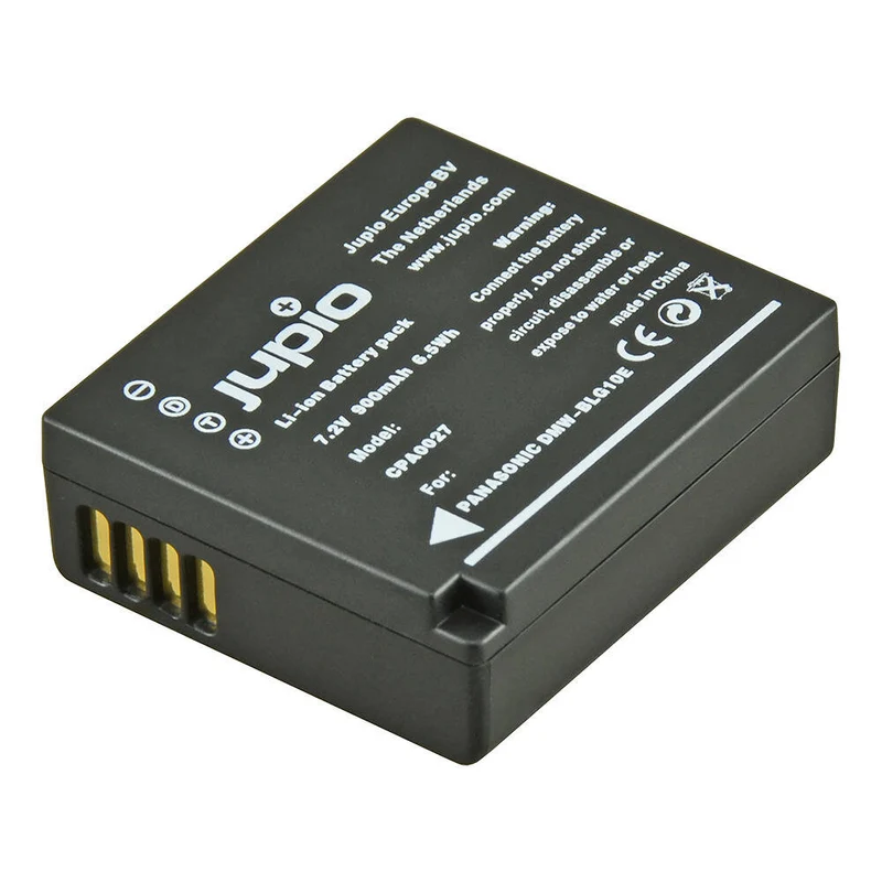 Jupio Li-Ion 7.2V 900mAh Rechargeable Battery For Panasonic DMW-BLG10E Cam