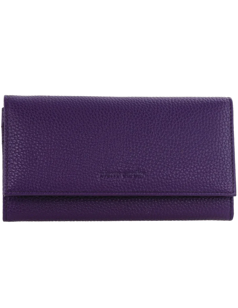 Pierre Cardin Women's Rustic Leather Protected RFID Wallet 19cm Purple