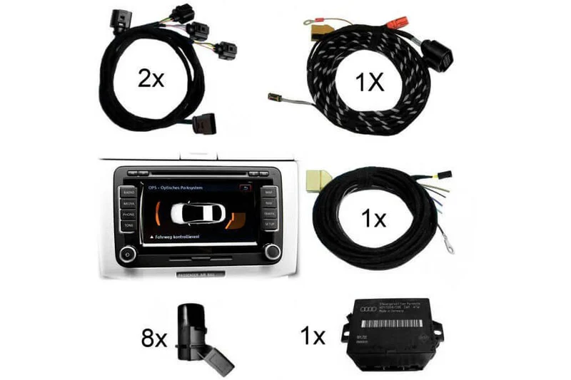 Complete kit Park Pilot Front + Rear with OPS Retrofit for VW Passat CC