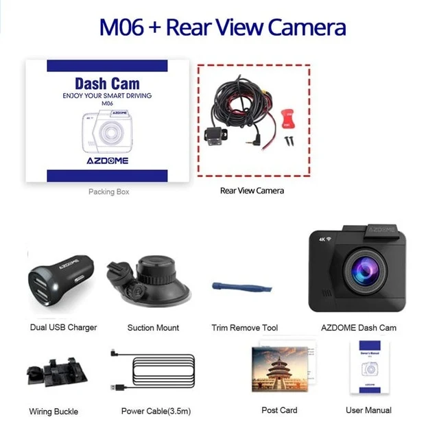 AZDOME M06 4K Dash Cam With Built in GPS