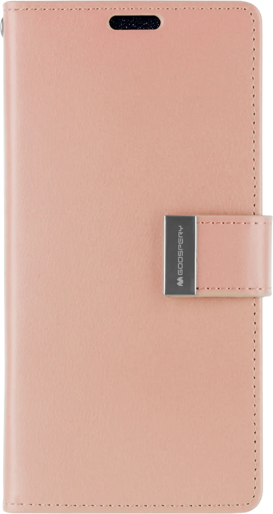 Goospery Rich Diary Case for iPhone 13 Pro - Rose Gold
