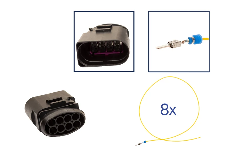 Repair kit connector 4 pin 8D0 973 834 plug housing for VW Audi Seat Skoda