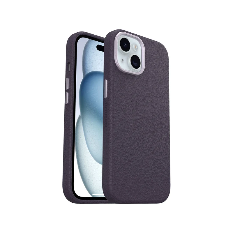 OtterBox Symmetry Cactus Leather Phone Case for iPhone 15/14/13 (Purple)