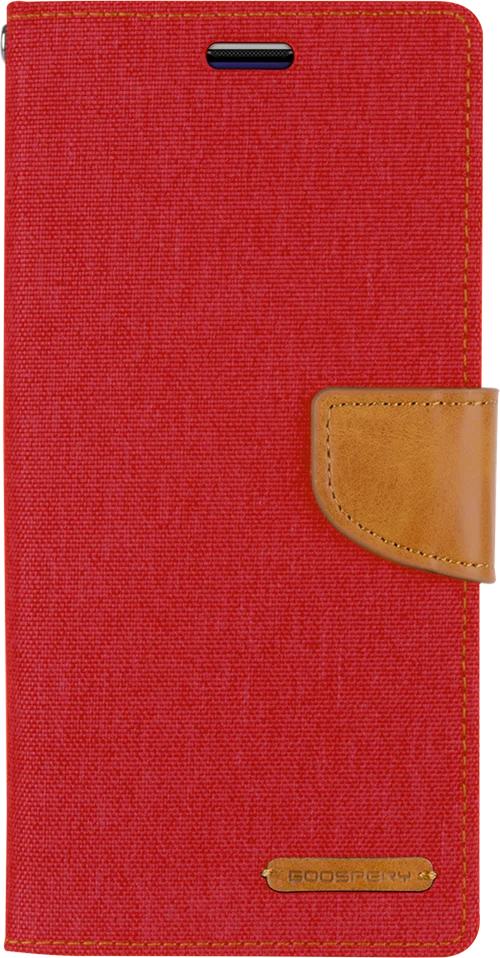 Goospery Canvas Diary For iPhone 13 Pro - Red