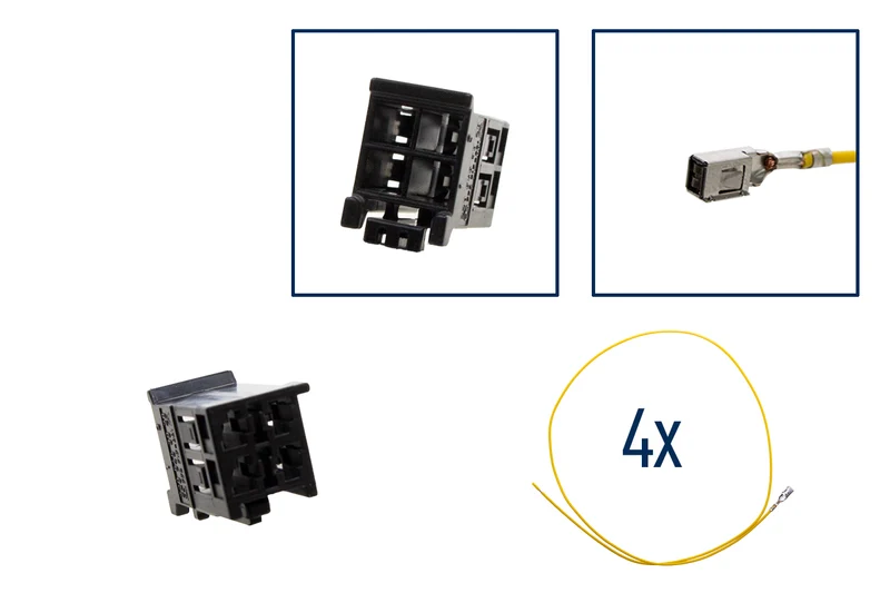 Repair kit connector 4 pin plug housing Hirschmann 4 MB A 220 545 3928