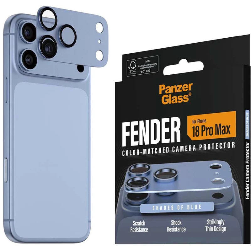 PanzerGlass Fender Camera Protector for iPhone 18 Pro Max (Italian Blue)