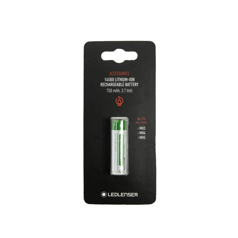 Ledlenser 14500 Li-ion Battery 3.7V 750mAh Rechargeable P5R MH3 MH4 MH5