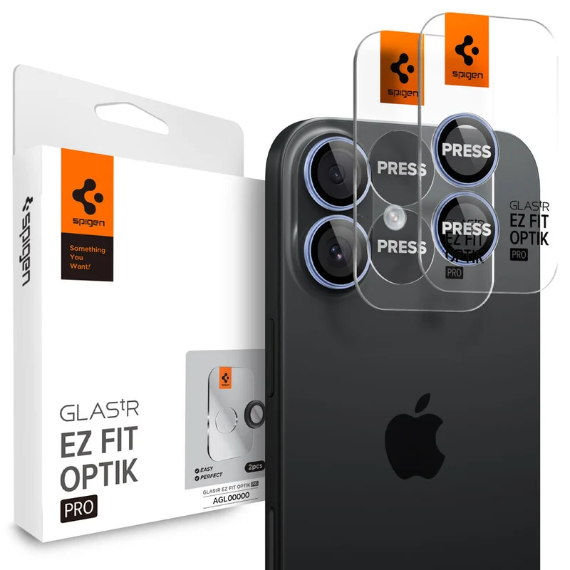 SPIGEN EZ Fit Optik Pro 2PCS Glass Camera Lens Protector for iPhone 17/16/16 Plus (Blue)