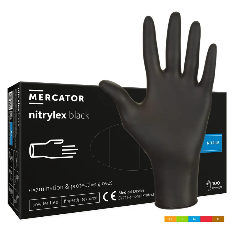 Svarta Nitrilhandskar - Heavy Duty