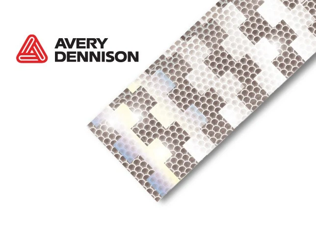 Avery Dennison synlighetstejp ECE 104 godkänd / 50m vit