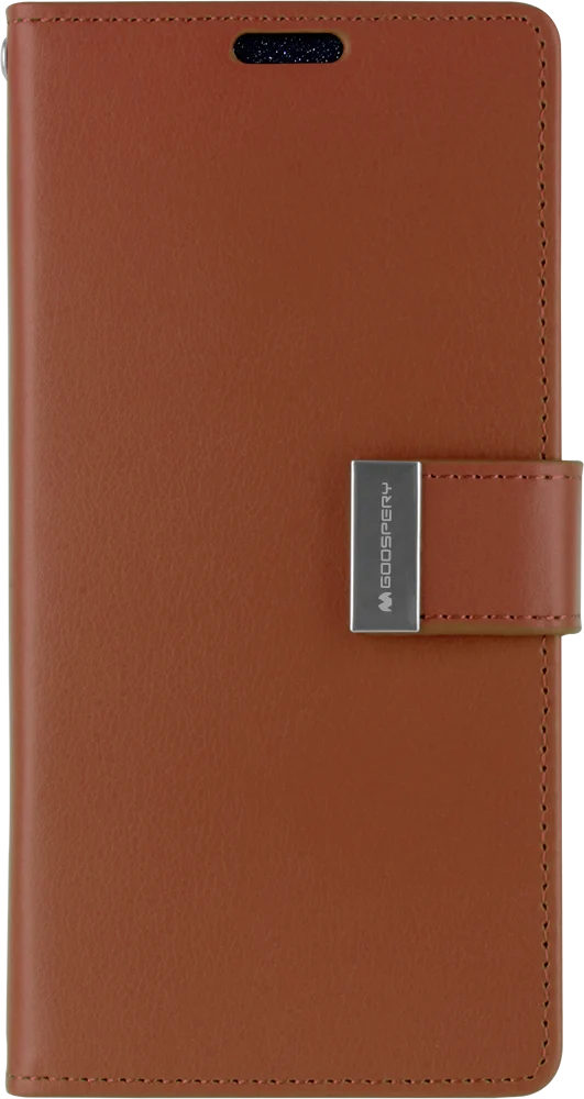 Goospery Rich Diary for iPhone XS Max - Brown / Black