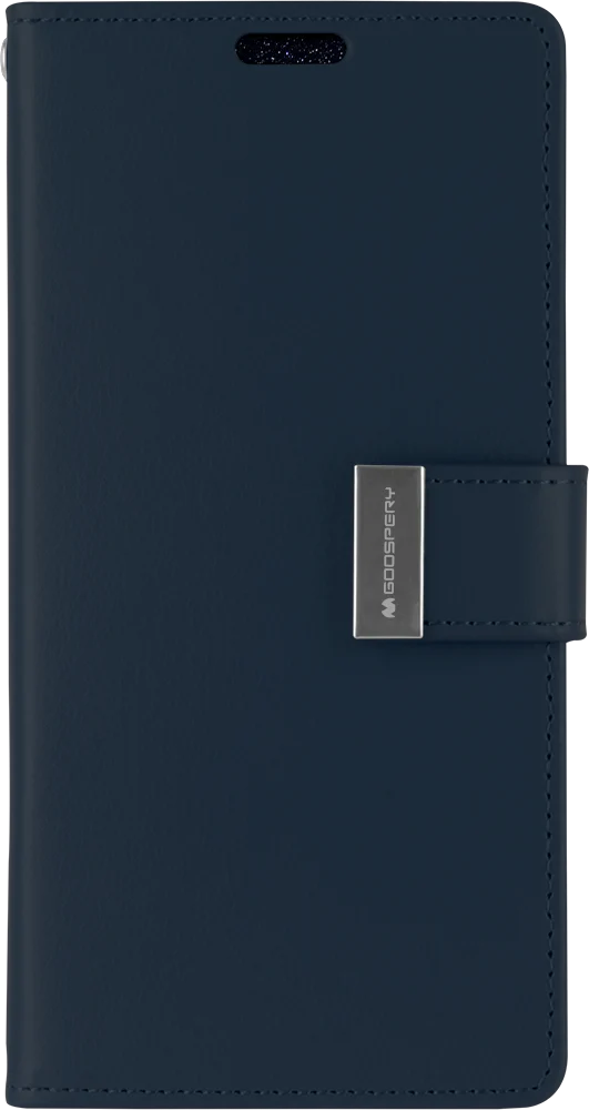 Goospery Rich Diary Case for iPhone 13 Pro - navy