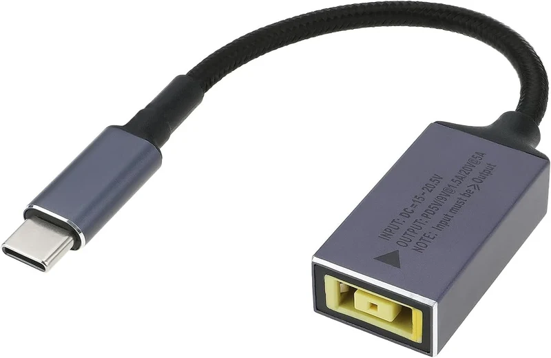 NÖRDIC Lenovo Square Yellow till USB-C adapter 17cm 100W
