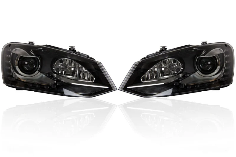Bi-Xenon Headlights LED DRL Upgrade for VW Polo 6R