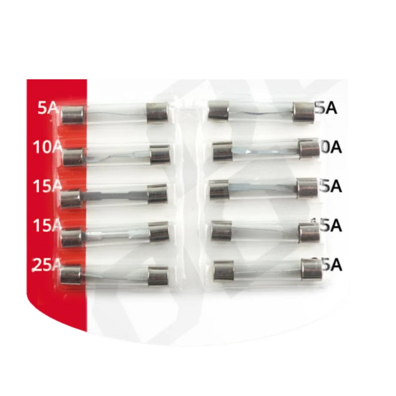 Blandat paket med glassäkringar / 32mm