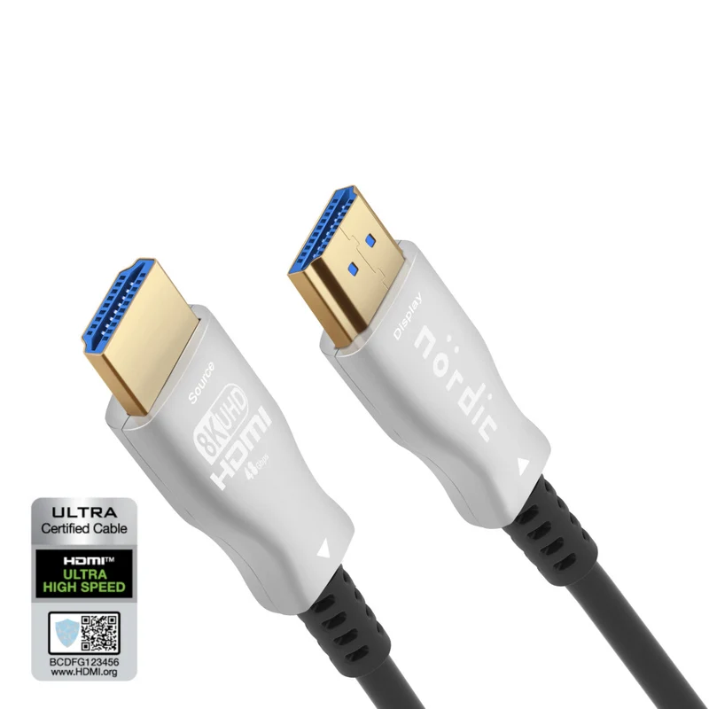 NÖRDIC 10m Aktiv AOC Fiberkabel HDMI 2.1, 8K60Hz