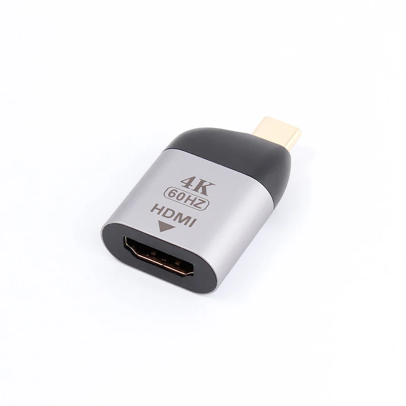 NÖRDIC USBC till HDMI2.0 adapter 4K 60Hz stöd för HDCP1.4 och 2.2 space grey aluminium