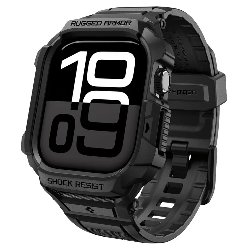Spigen Apple Watch 10/11 46mm Rugged Armor Pro 2 Band Case (Black)