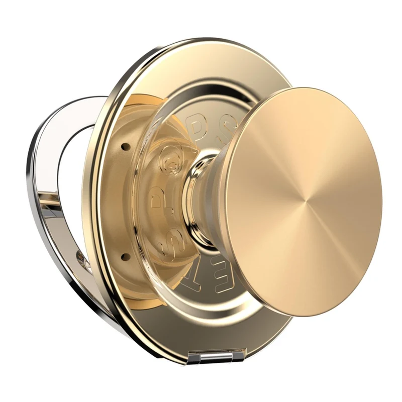 PopSockets PopGrip MagSafe Phone Grip/Stand with Swappable Top Kickout (Alum Radial Gold)
