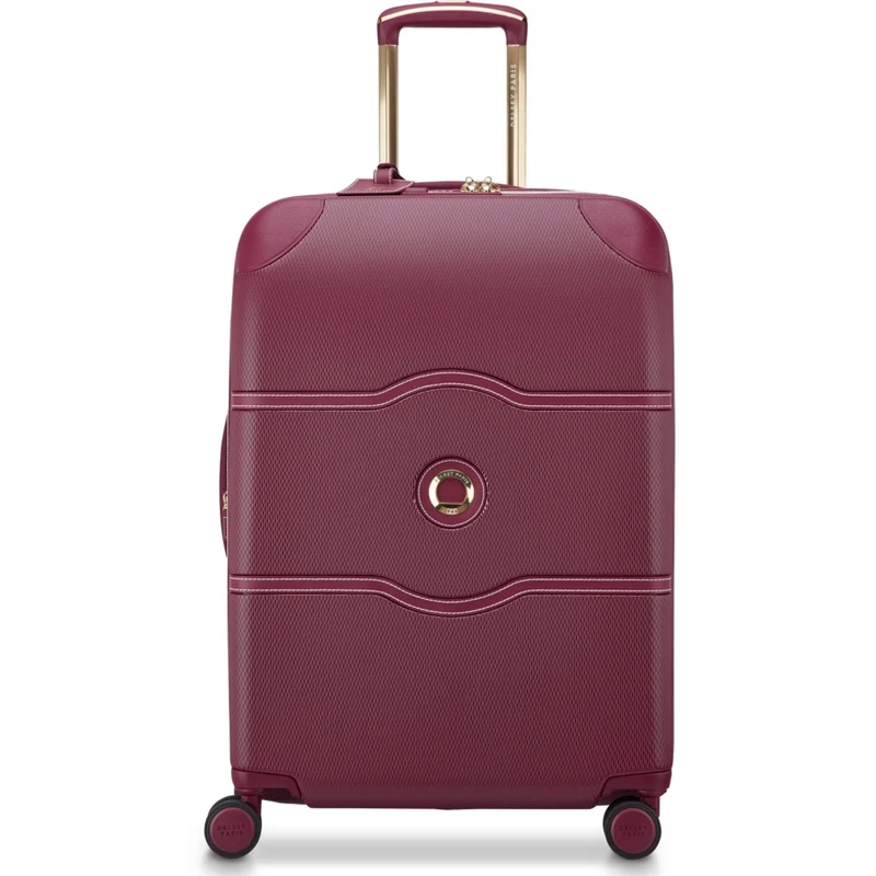 Delsey Chatelet Air 2.0 Checked-In Luggage Suitcase W/ TSA Lock Burgundy 66 cm