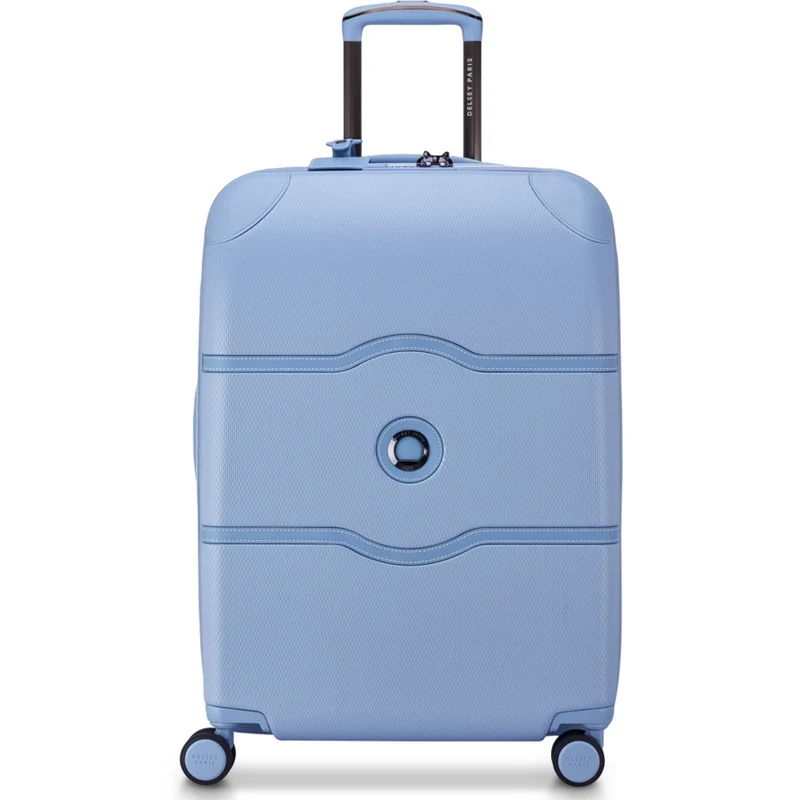 Delsey Chatelet Air 2.0 Checked-In Luggage Suitcase W/ TSA Lock Light Blue 66 cm