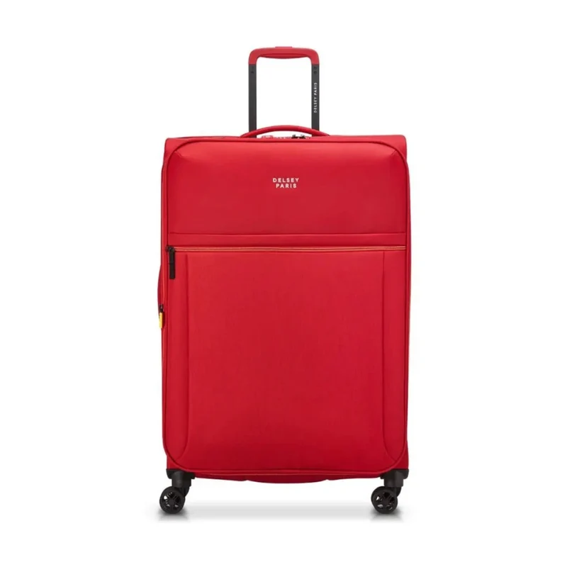 Delsey Brochant 3 Medium 67cm Expandable Travel Luggage Suitcase TSA Lock Red