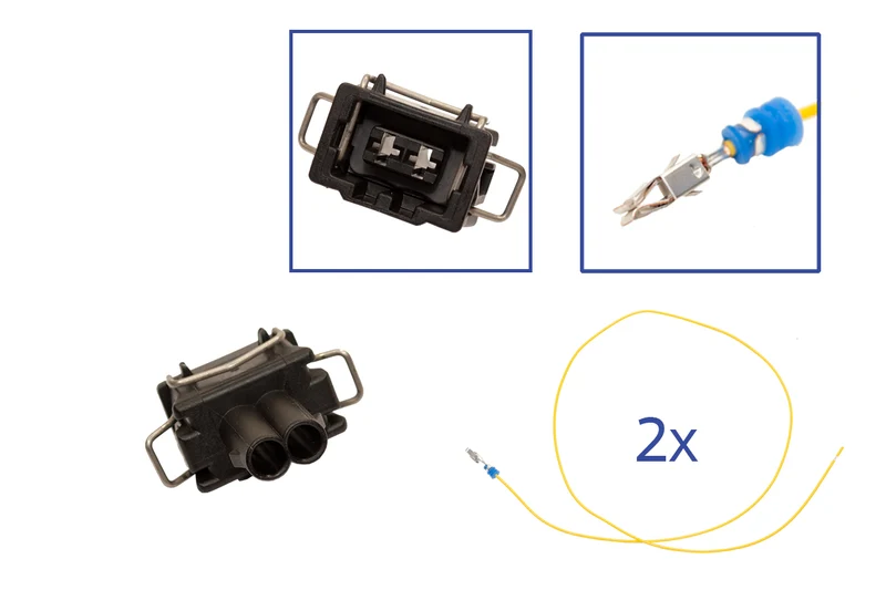 Repair kit connector 2 pin 357 972 752, A 007 545 16 26 plug housing for VW Audi Seat Skoda