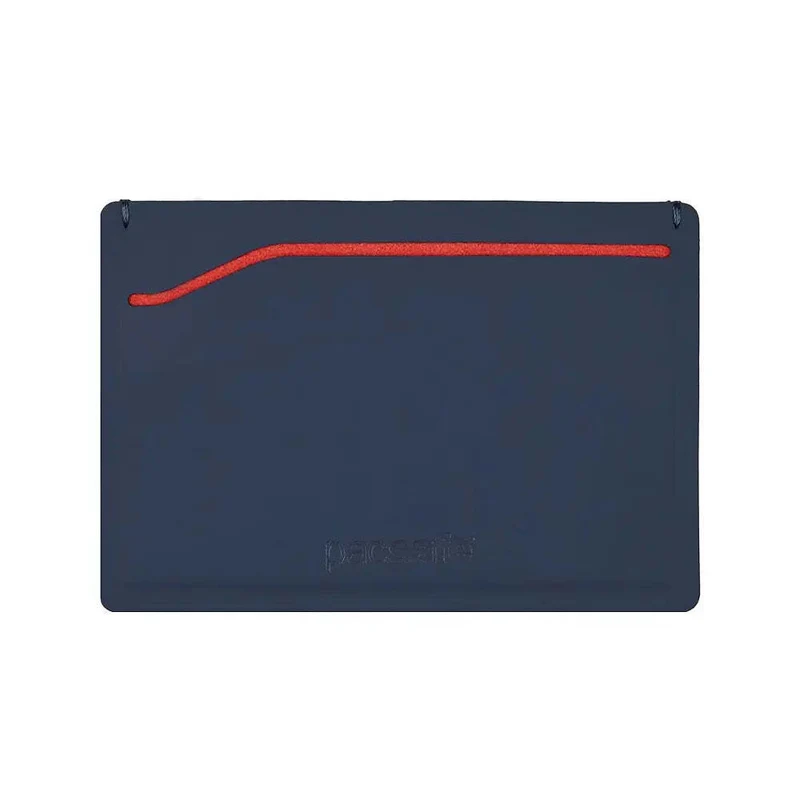Pacsafe TEC Sleeve Wallet - Navy / Red - RFIDsafe