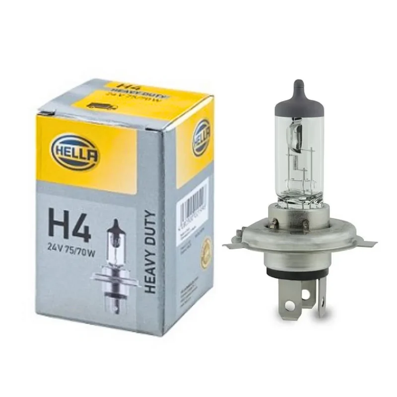 HELLA Heavy Duty 24v H4 75/70W Strålkastarlampa för lastbilar