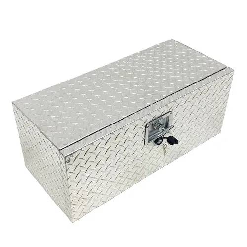 Mellanstor rutig plåt Förvaringslåda i aluminium för släp / 715 x 295 x 320 mm