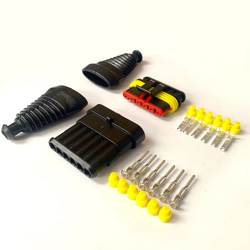 SuperSeal Connector Kit / 6-stift / med gummistövlar
