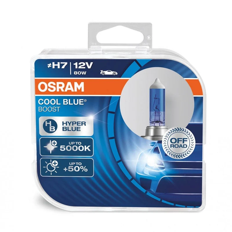 Osram H7 12V 80W PX26d Cool Blue Boost Strålkastarlampor 5000K / 2 st.