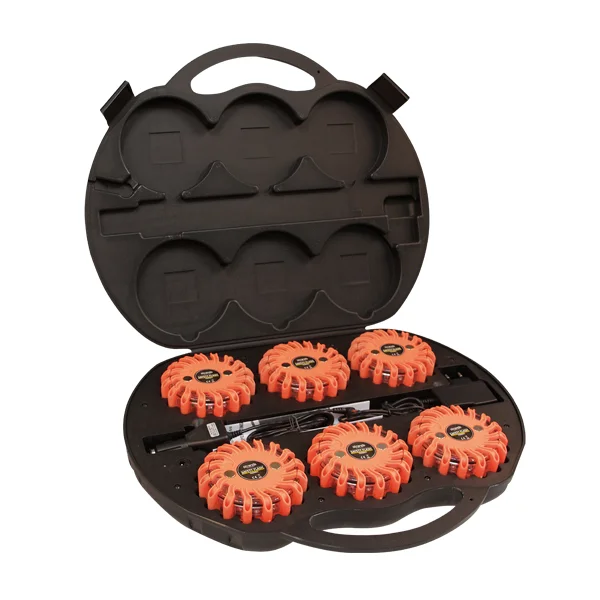 Strands uppladdningsbara magnetiska varningsfacklor / 6-pack