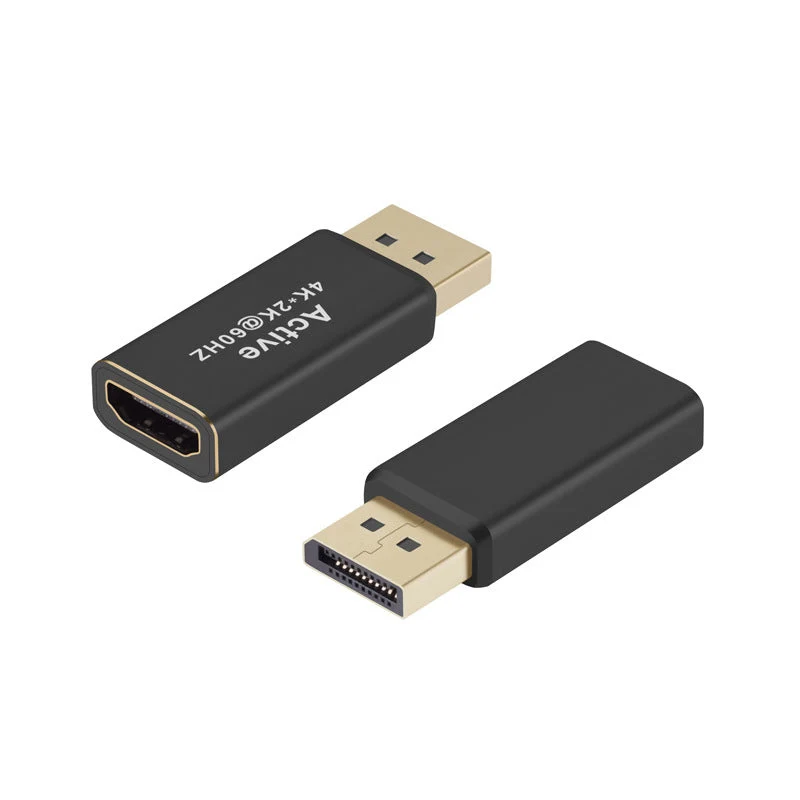 NÖRDIC Aktiv adapter Displayport1.2 hane till HDMI1.4b hona 4K 60Hz Eyefinity svart