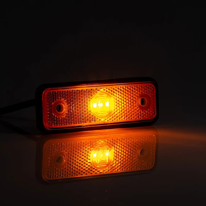 Slimmad rektangulär LED-markeringslampa med reflektor