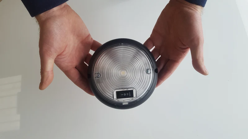 LED interiörbelysning med strömbrytare / svart