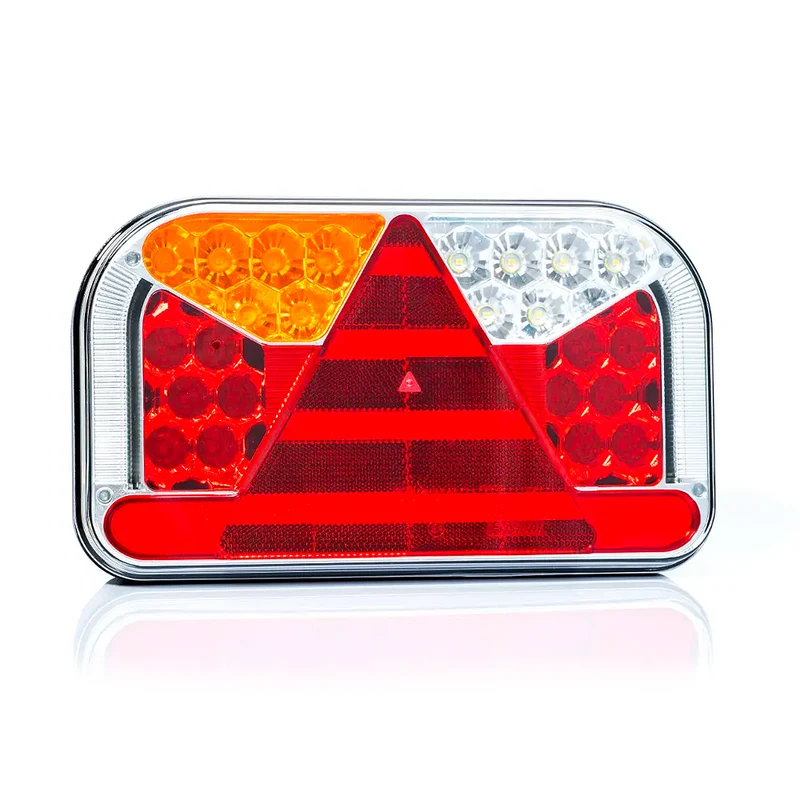 LED-släplampa med stopp, bakdel, indikator, dimma, back och reflektor