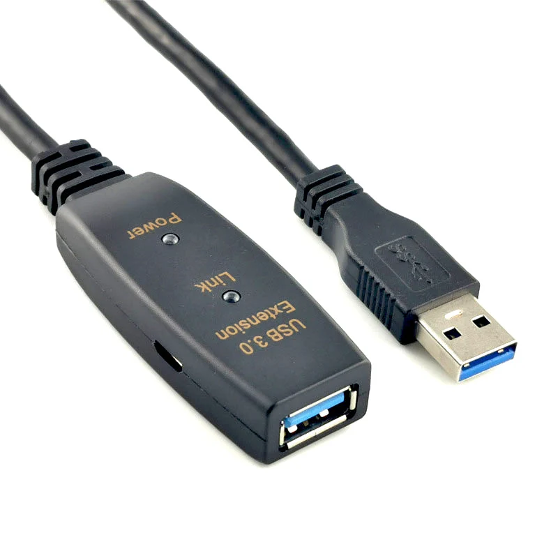 NÖRDIC Aktiv USB3.1 förlängningskabel 15m, 5Gbps